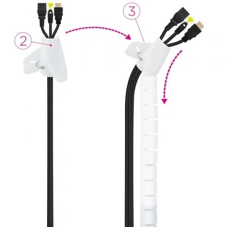 Nanocable Organizador de Cables Flexible 25 mm, Blanco, 1 m